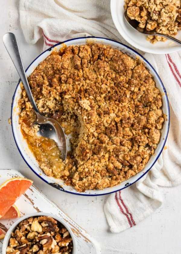 Apfel Grapefruit Crumble