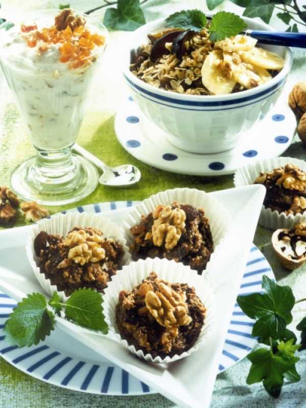 Walnuss-Rosinen-Muffins