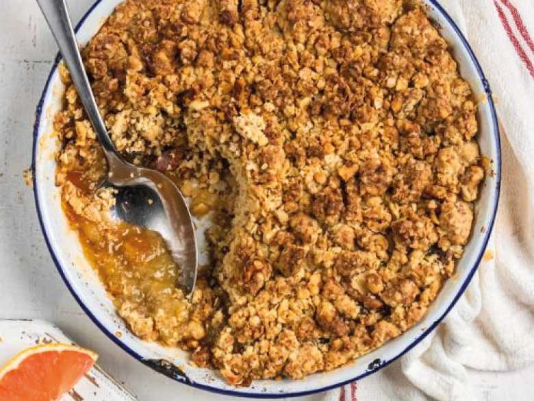 Apfel Grapefruit Crumble